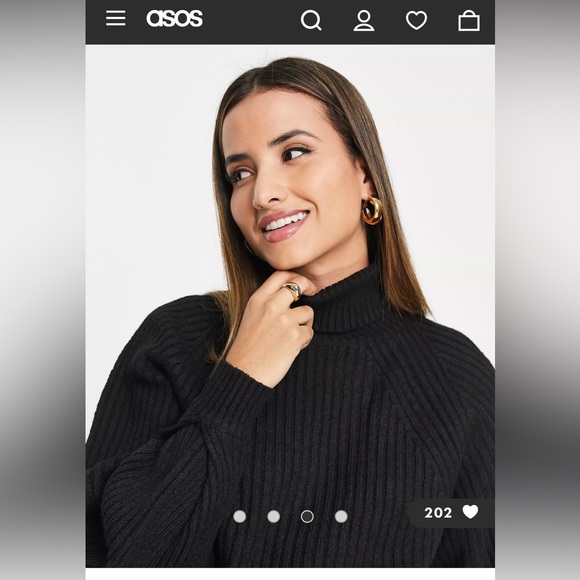 🎉HP🎉 ASOS - Missguided Maternity tuck sleeve sweater midi dress in black - Picture 3 of 7